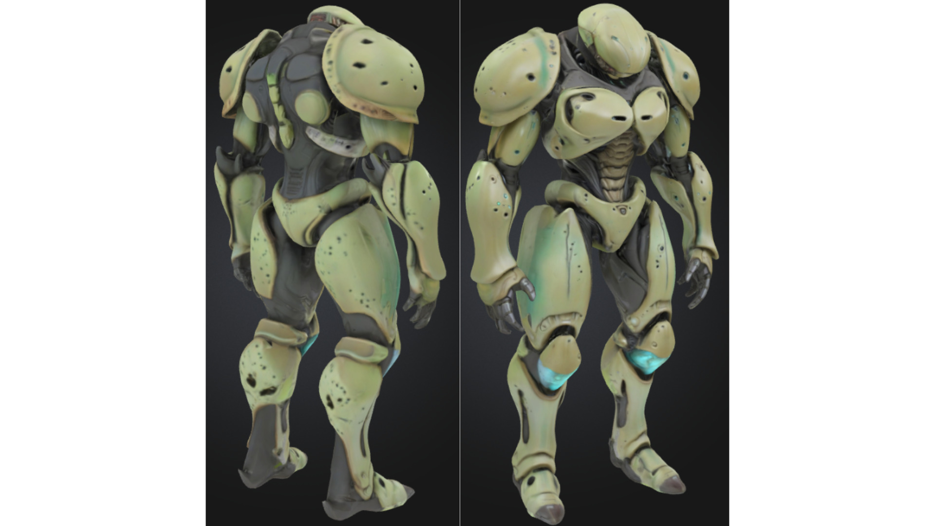 Futuristic Sci Fi Robot Low-poly 3D model_2