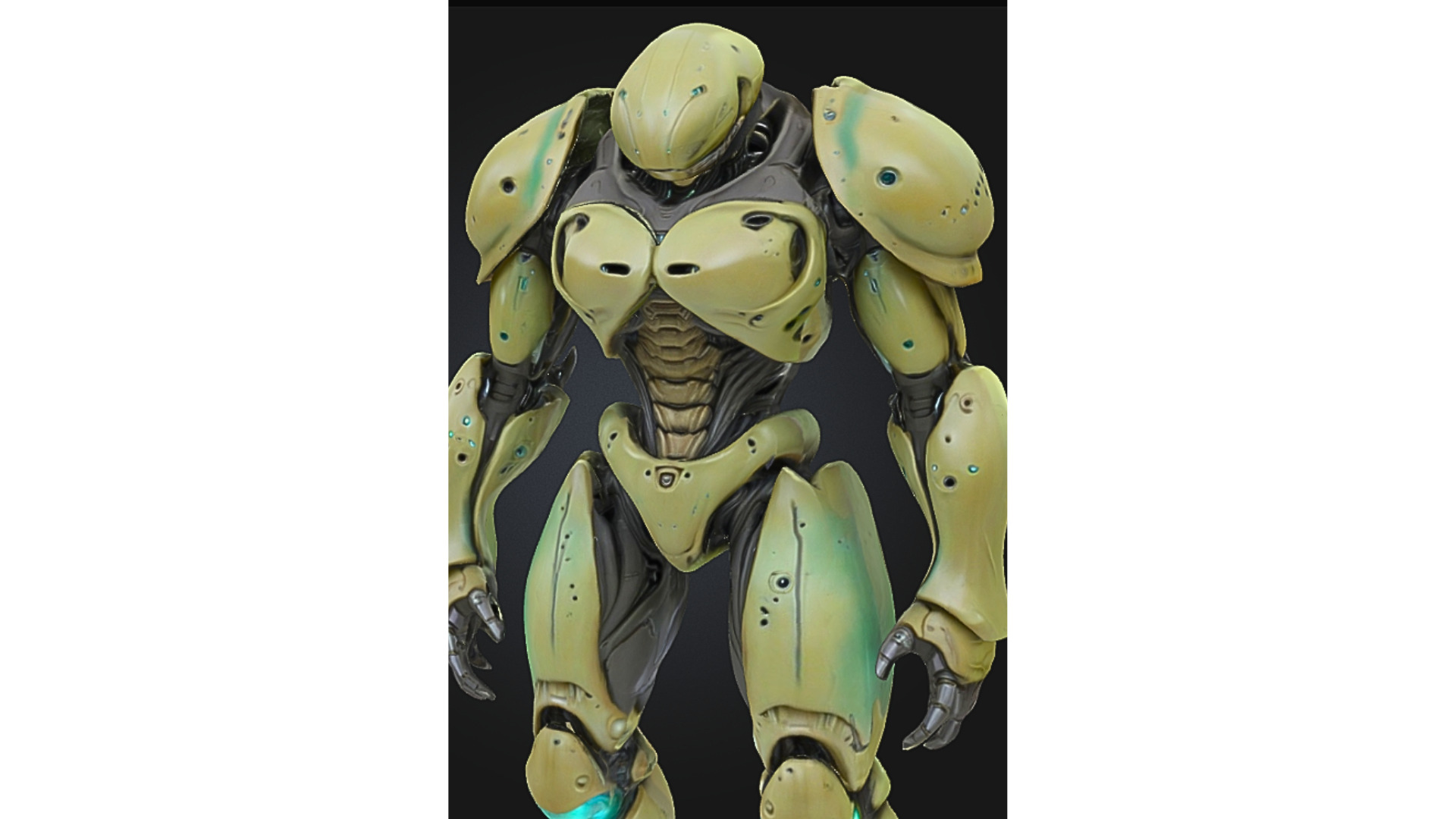 Futuristic Sci Fi Robot Low-poly 3D model_4