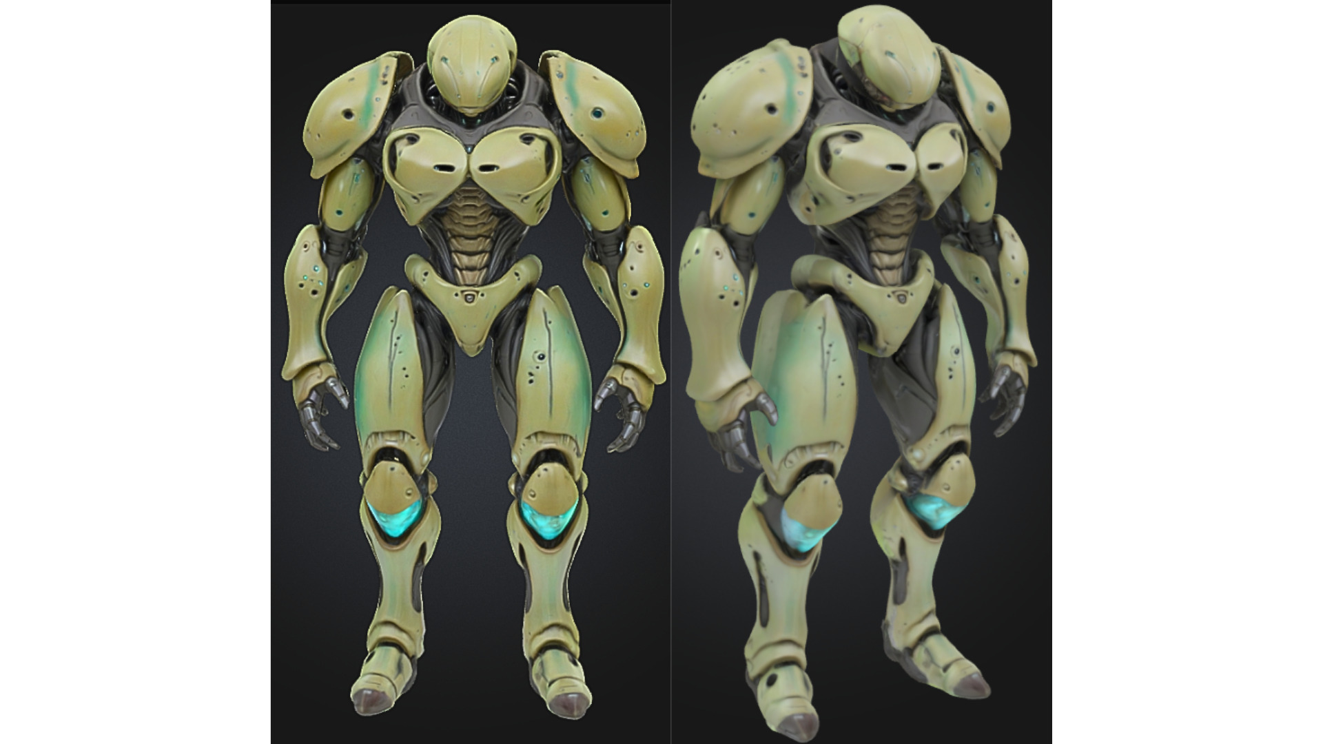 Futuristic Sci Fi Robot Low-poly 3D model_3