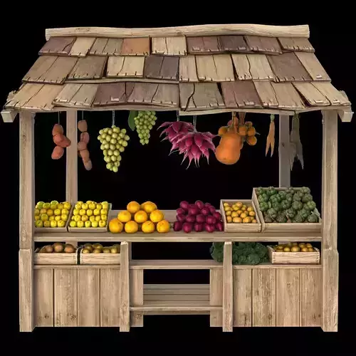 medieval market stall