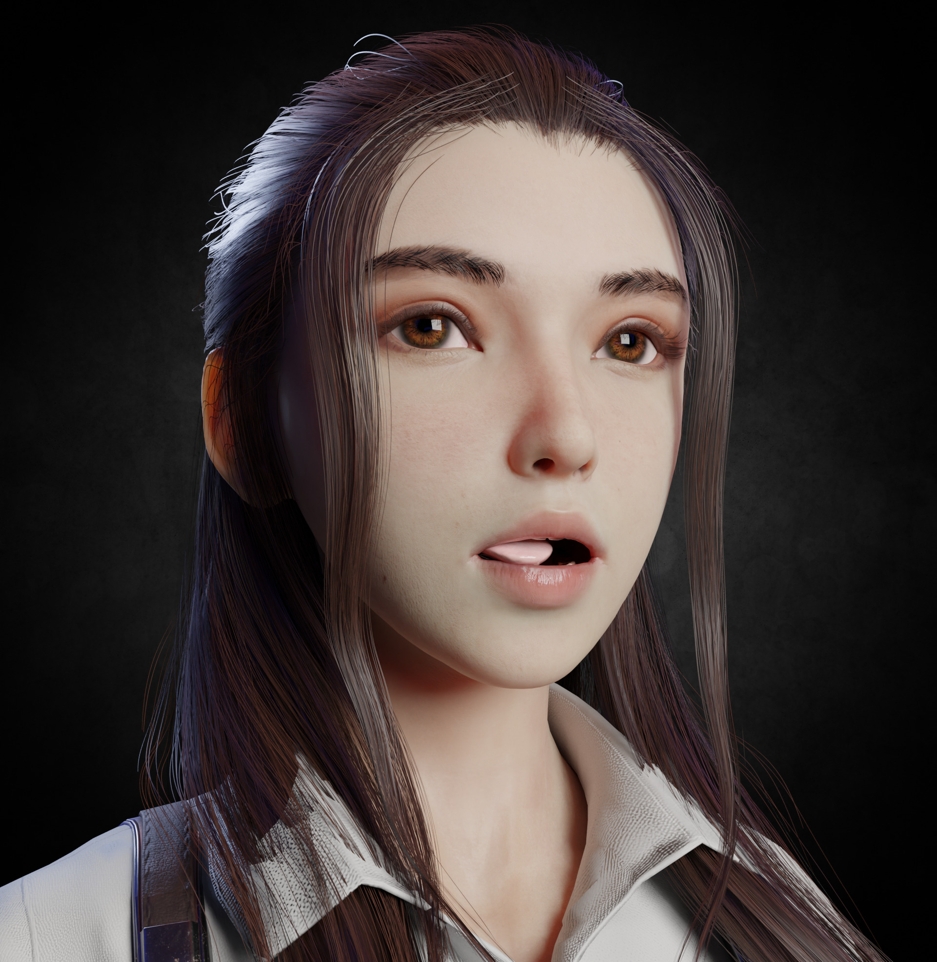female - attack on titan fanart PBR 8k Low-poly 3D model_1