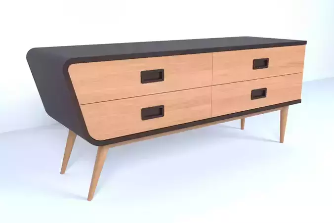 Mid-Century Modern Drawer Cabinet Helsinki