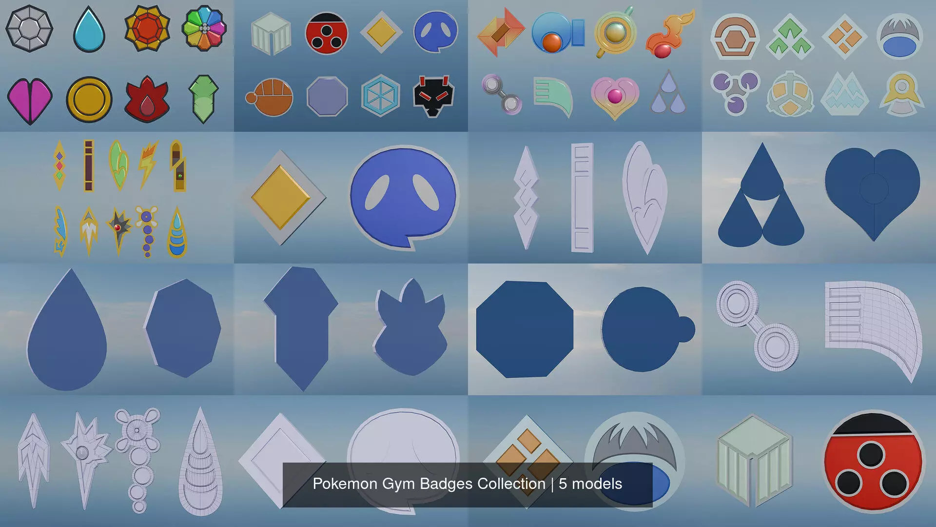 Pokemon Gym Badges Collection _0