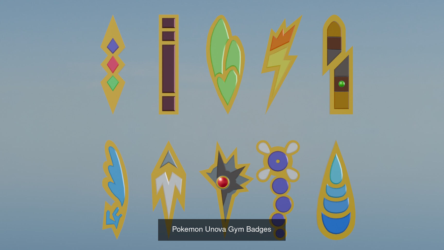 Pokemon Gym Badges Collection _5