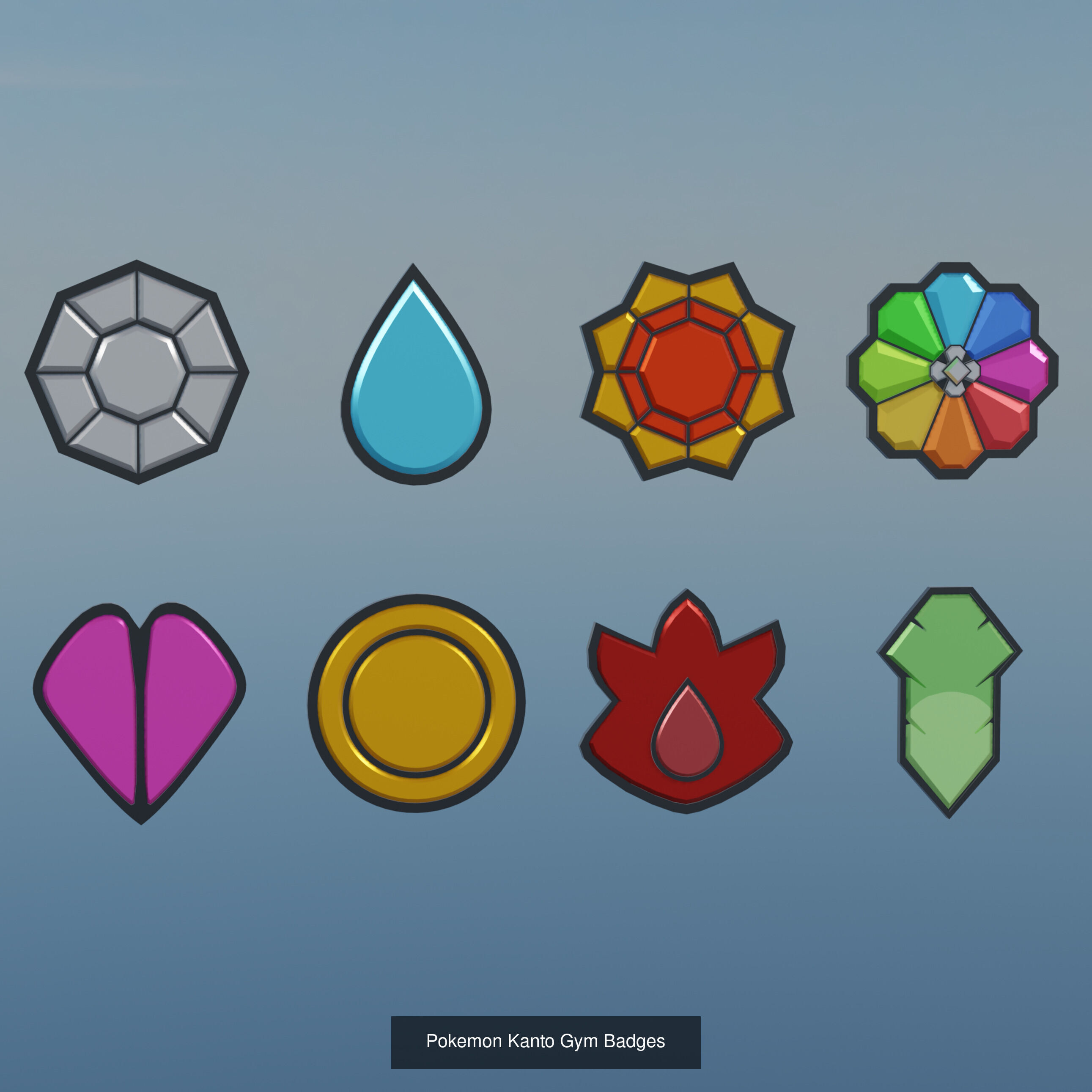 Pokemon Gym Badges Collection _1