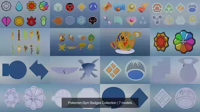 Pokemon Gym Badges Collection