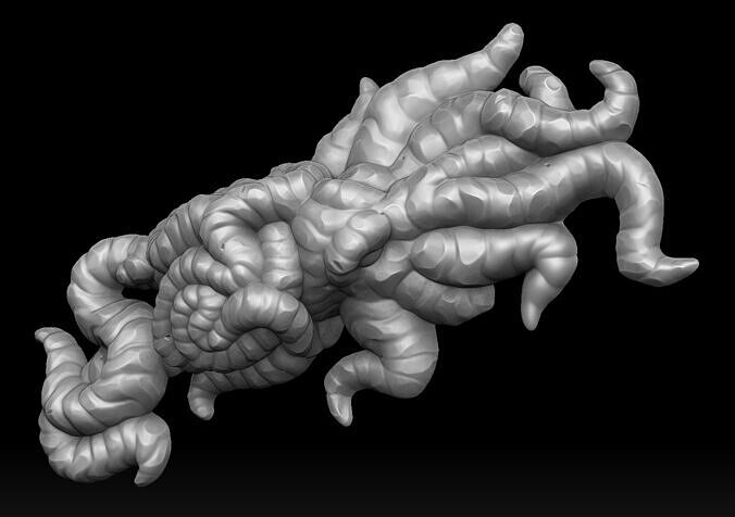 Ancient cthulhu bas-relief skulpture 3d print 3D print model