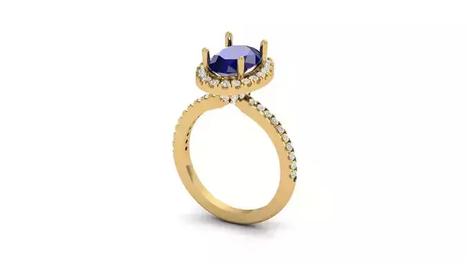 Stone Ring 3D print model