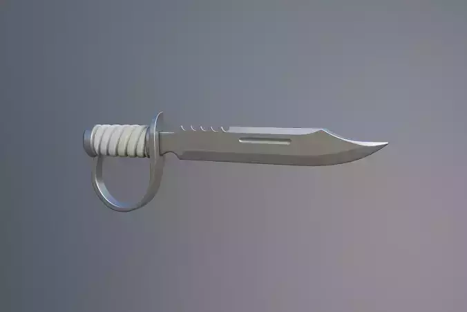 Tactical Combat Knife 3D Model - Game Ready Weapon