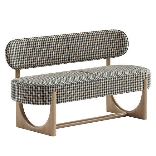 Orlan Dining Bench 3D model 3