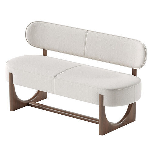 Orlan Dining Bench 3D model 4