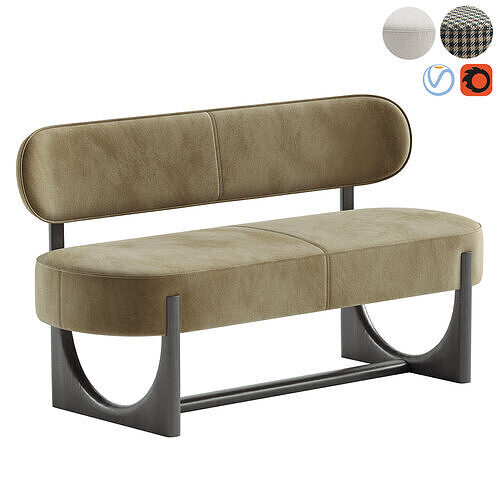 Orlan Dining Bench 3D model
