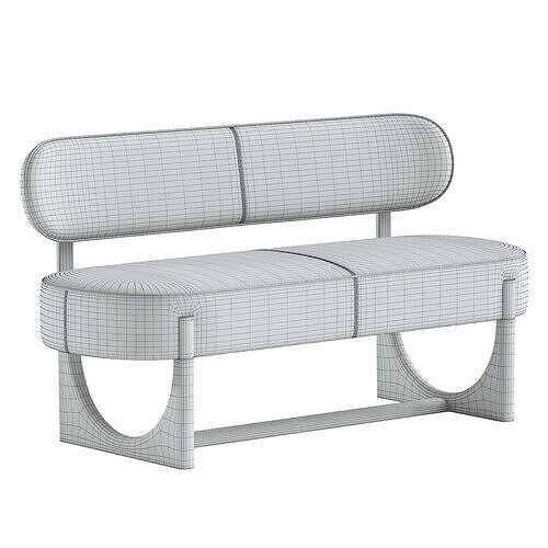 Orlan Dining Bench 3D model 7