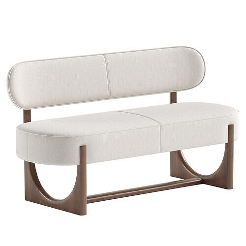 Orlan Dining Bench 3D model 2