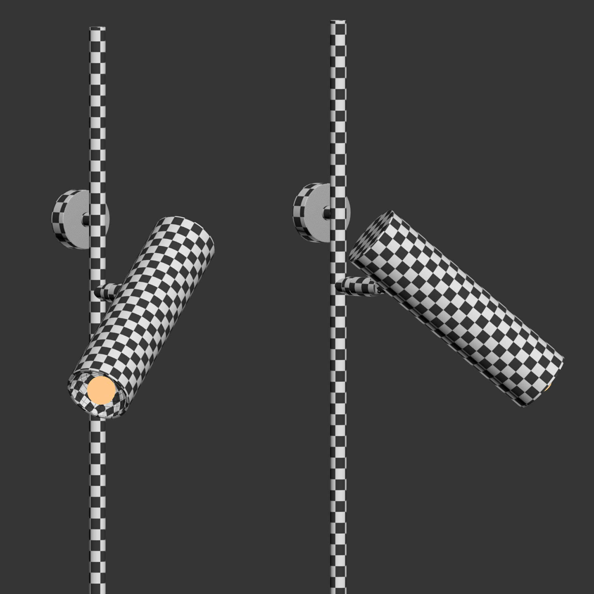 OST Wall Light Vertical Cylindrical Sconce 3D model_4