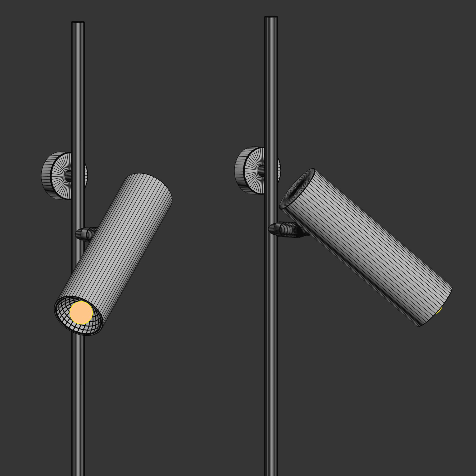 OST Wall Light Vertical Cylindrical Sconce 3D model_5