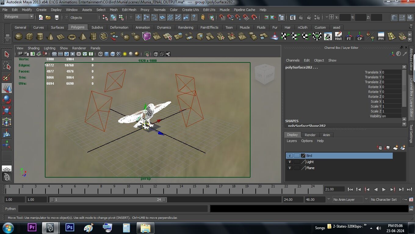 Munia Rigging and Animation 3D model_39