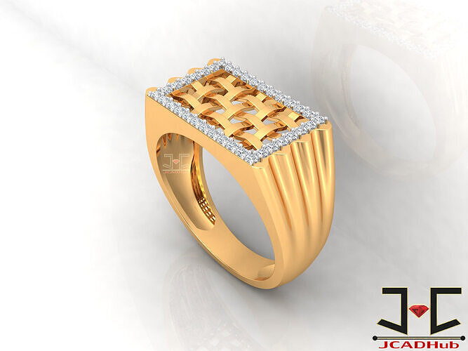 0263 - Knot Pattern Gents Ring - JCADHub 3D print model