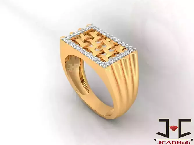 0263 - Knot Pattern Gents Ring - JCADHub