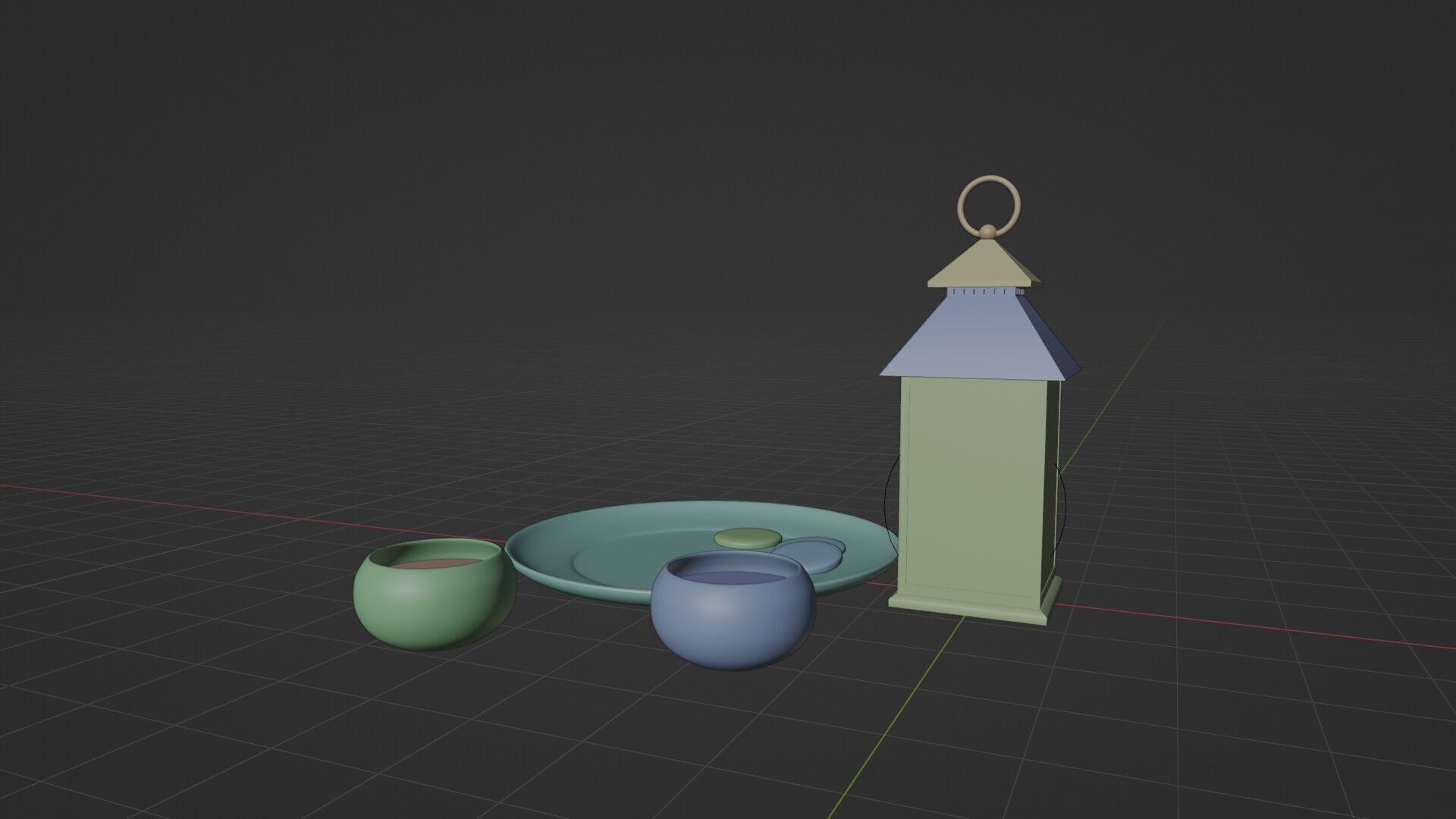 Lantern with silhouette Free low-poly 3D model_17