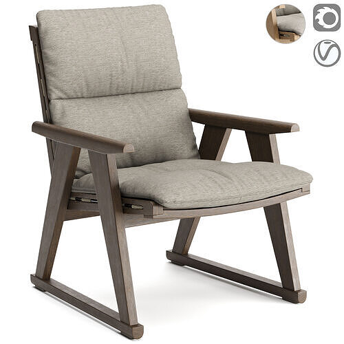 Gio Outdoor Armchair 3D model