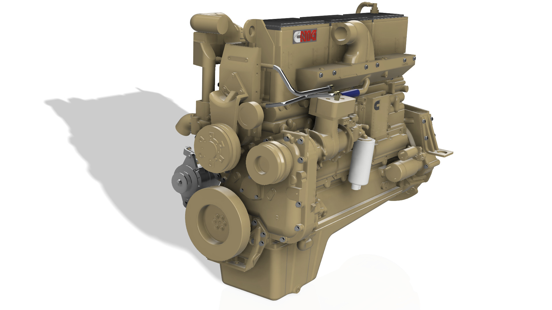 DIESEL CUMMINS ENGINE N14 OR CELET 3D print model_3