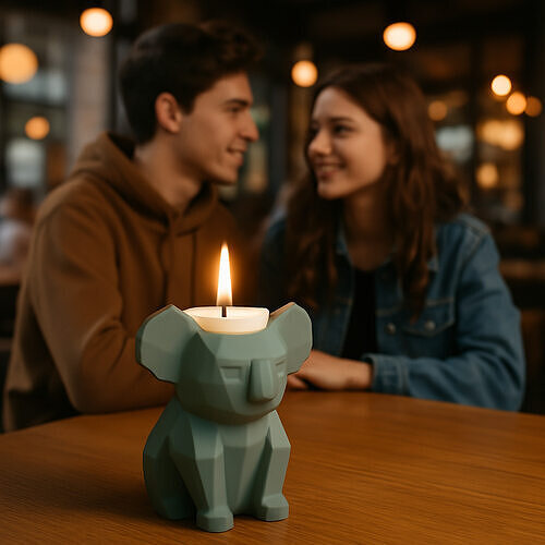 Koala Hug  2 in 1 Planter and Candle Holder 3D print model