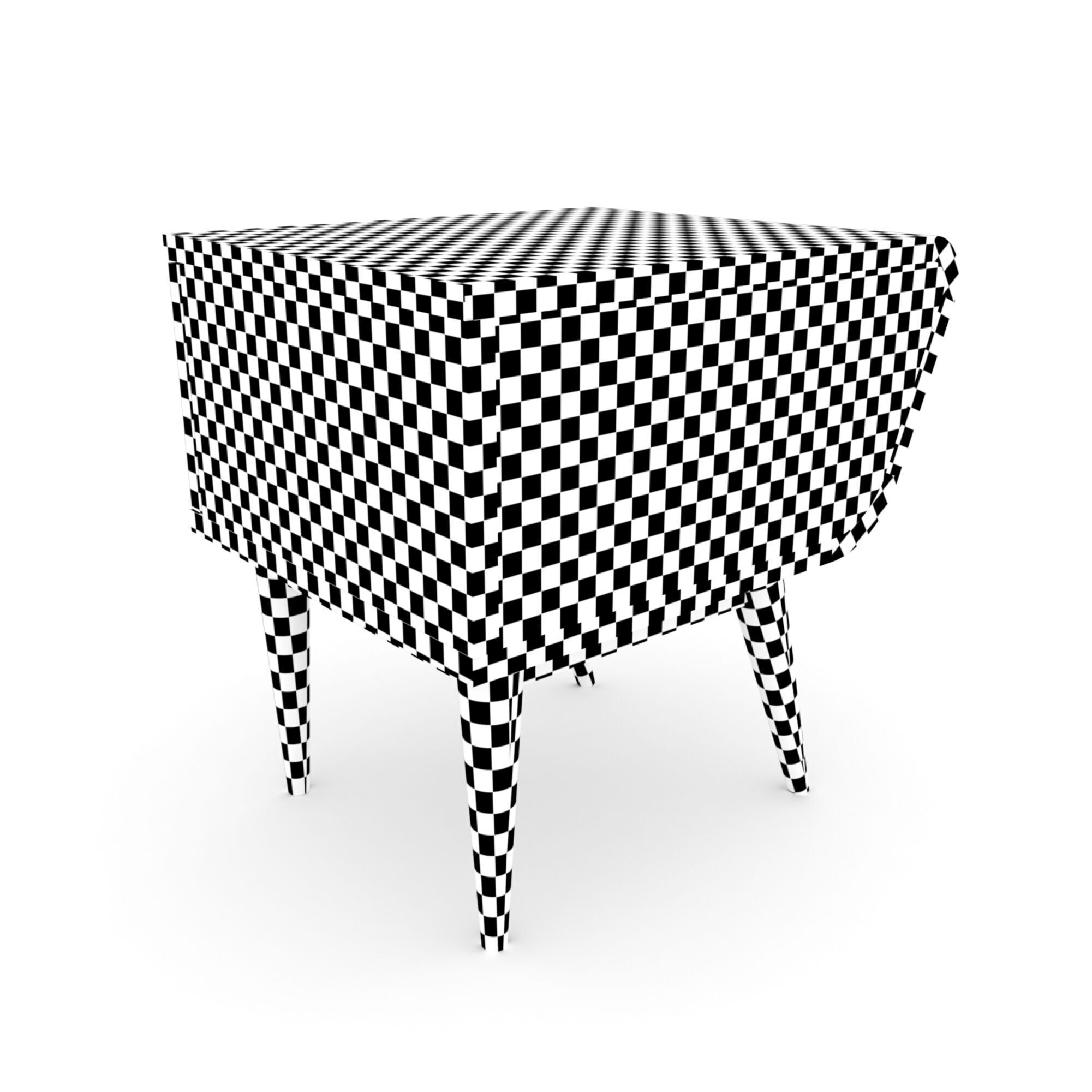 Mid-Century Modern Side Table Helsinki Low-poly 3D model_7