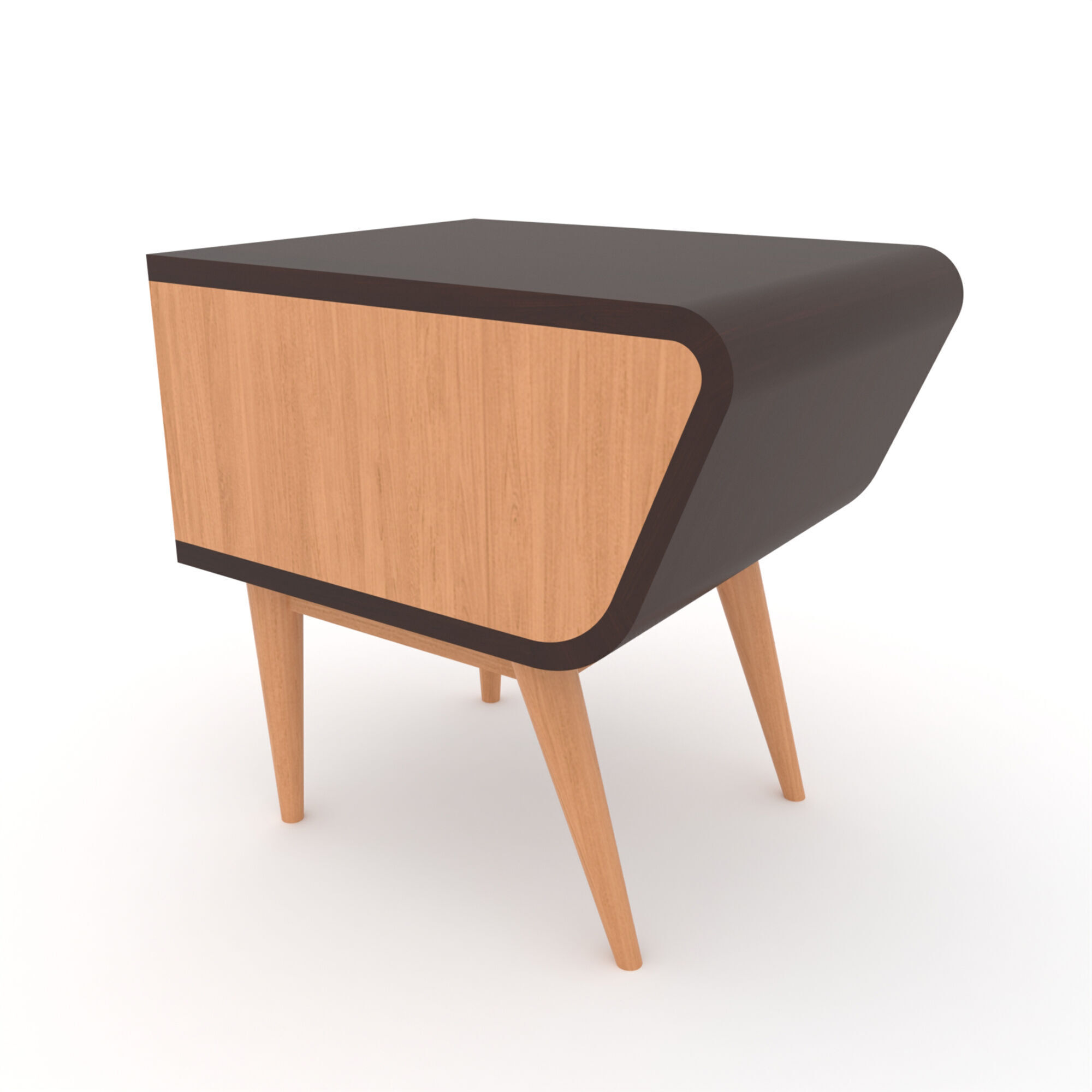 Mid-Century Modern Side Table Helsinki Low-poly 3D model_5