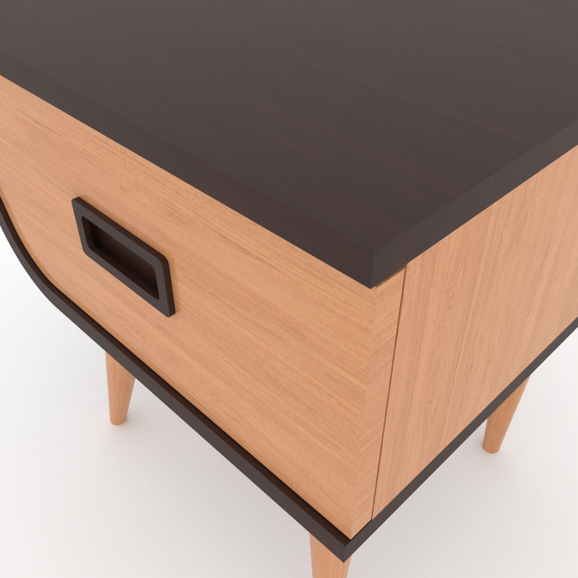 Mid-Century Modern Side Table Helsinki Low-poly 3D model_3