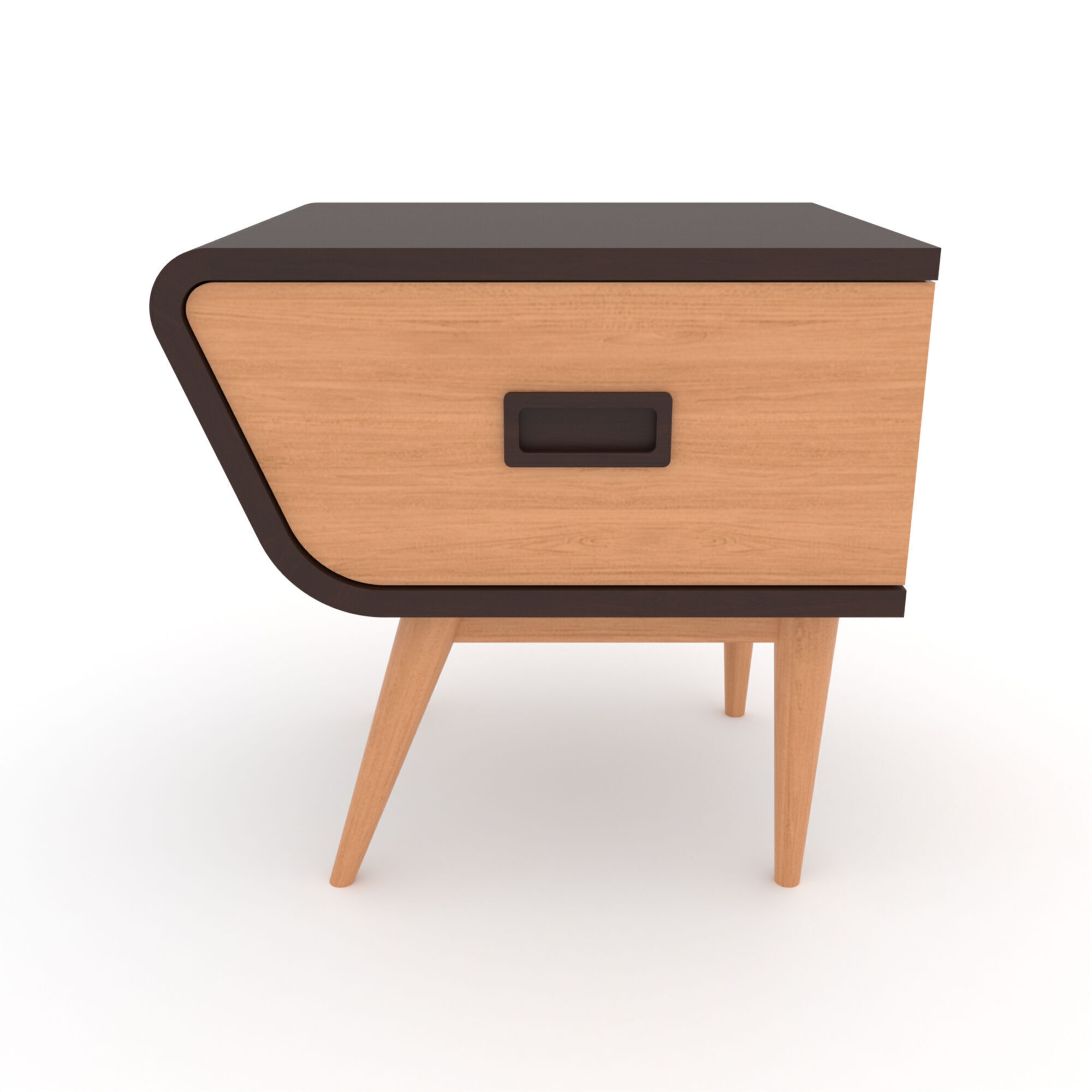 Mid-Century Modern Side Table Helsinki Low-poly 3D model_1