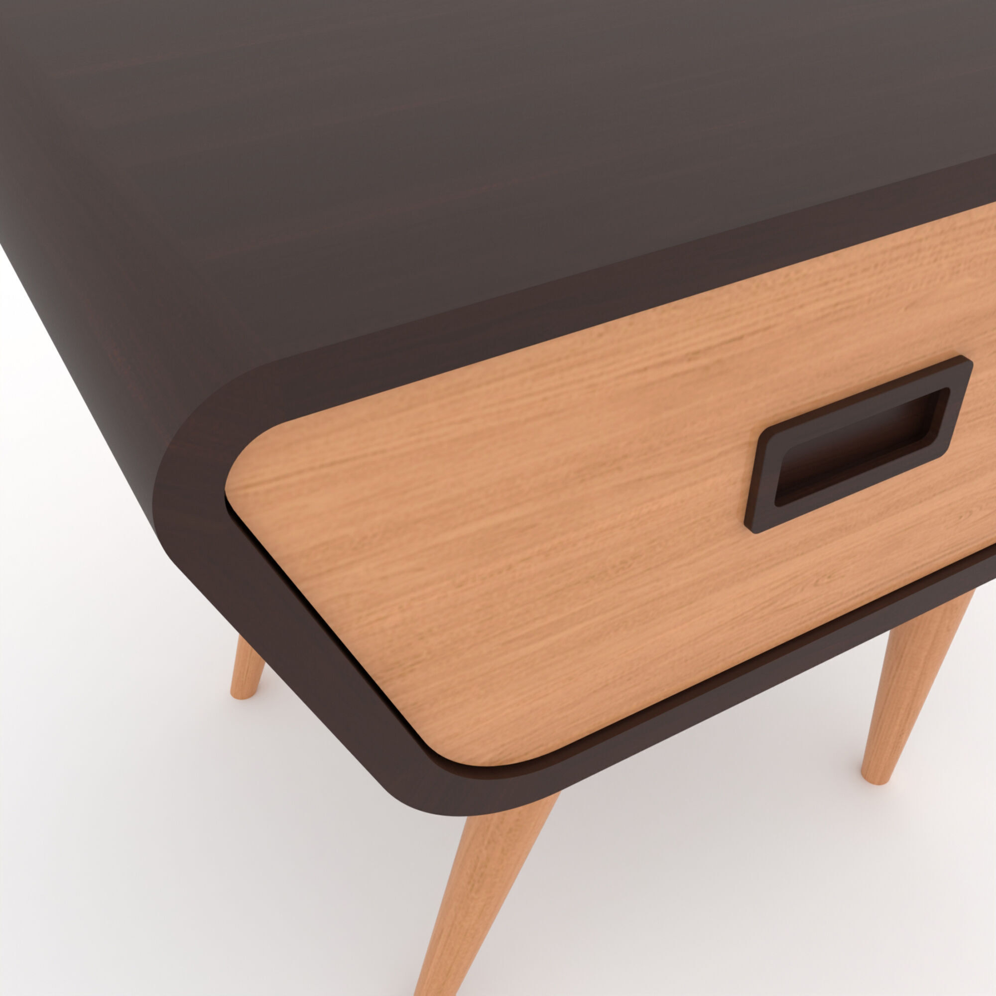 Mid-Century Modern Side Table Helsinki Low-poly 3D model_4