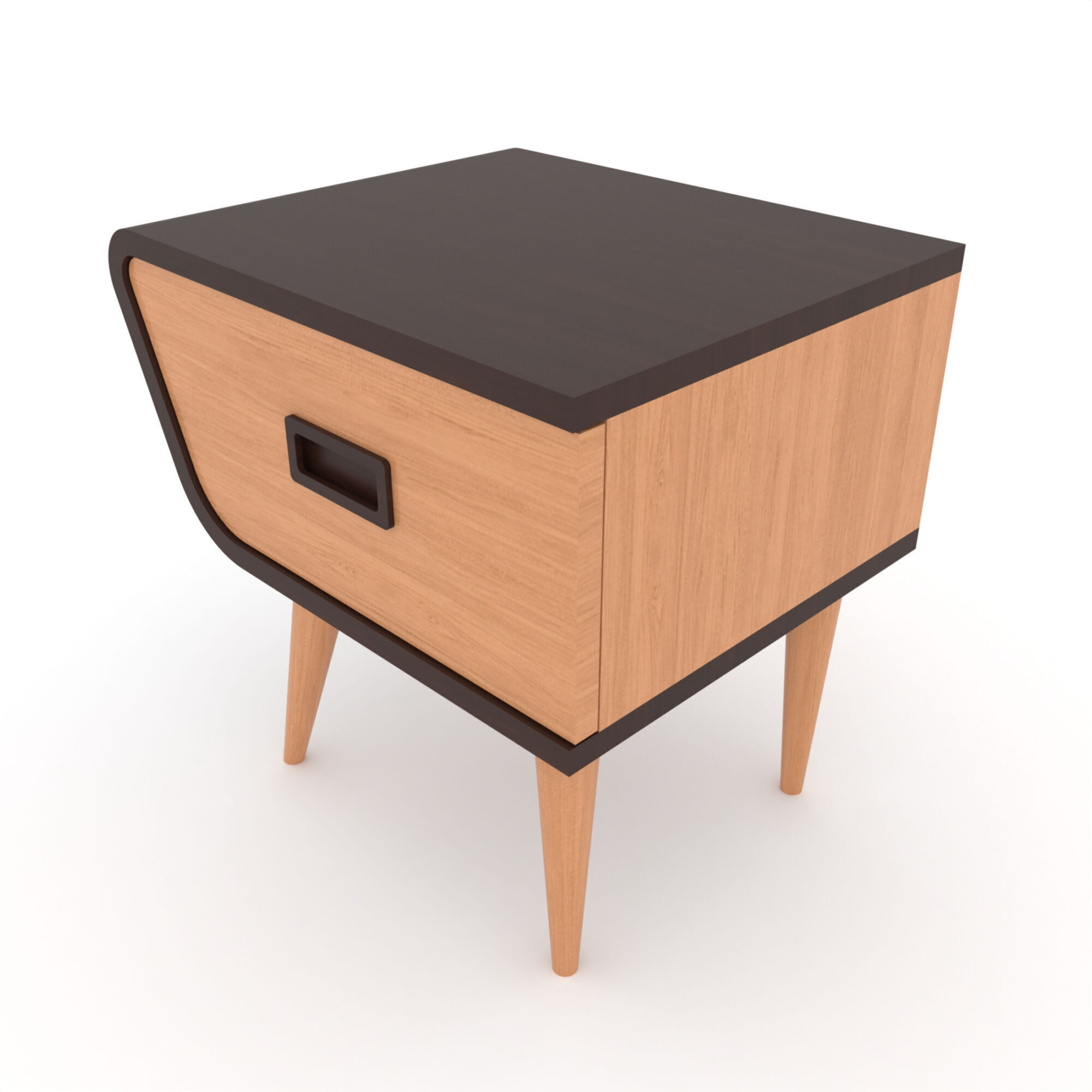 Mid-Century Modern Side Table Helsinki Low-poly 3D model_2