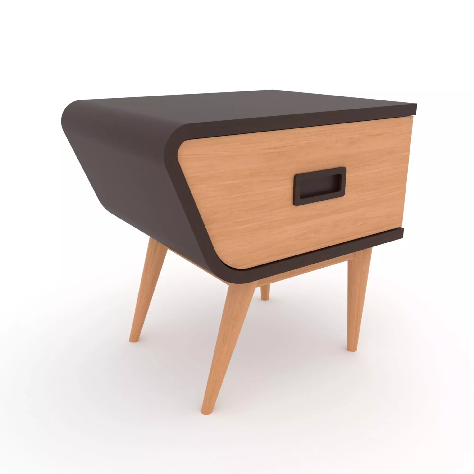 Mid-Century Modern Side Table Helsinki Low-poly 3D model_0