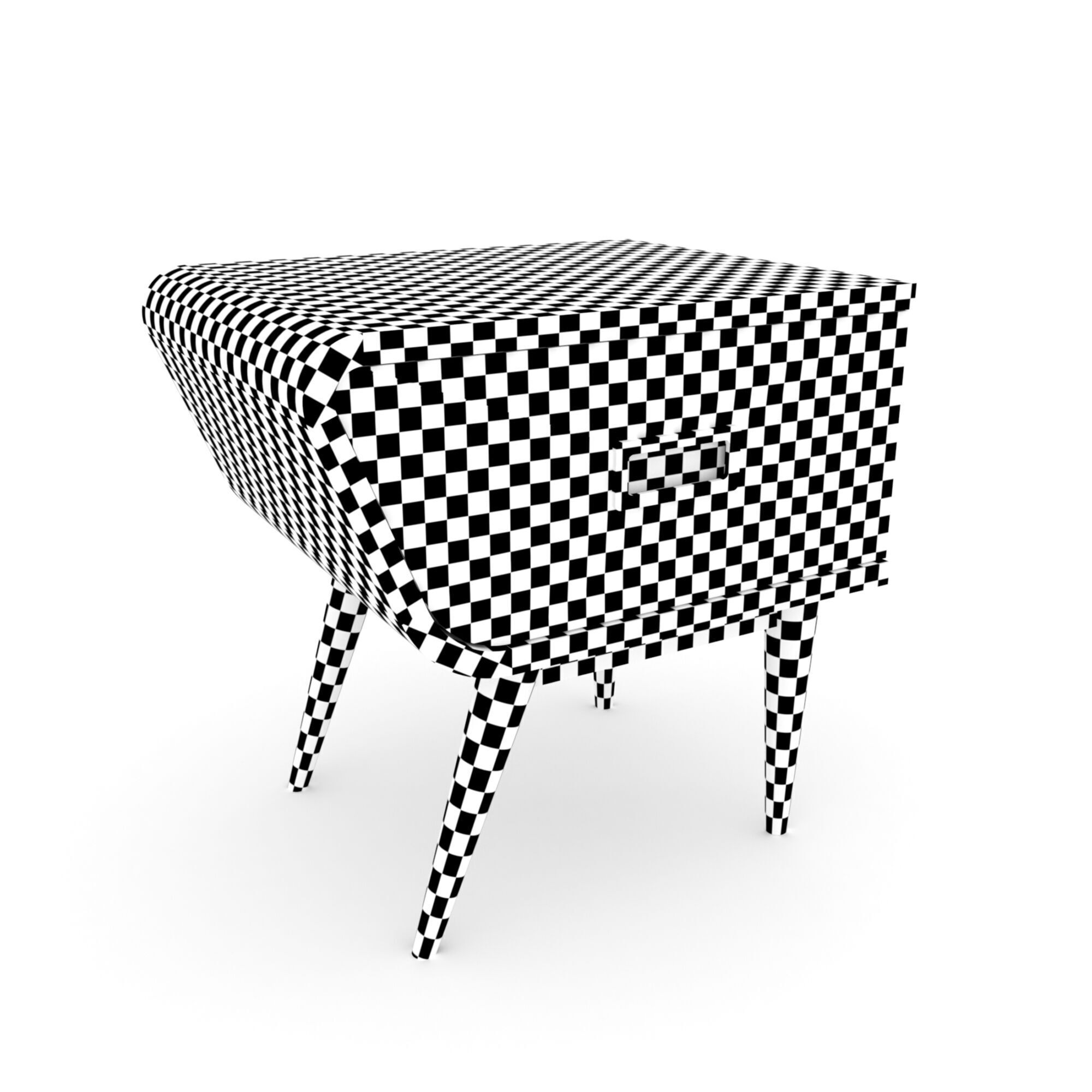 Mid-Century Modern Side Table Helsinki Low-poly 3D model_6