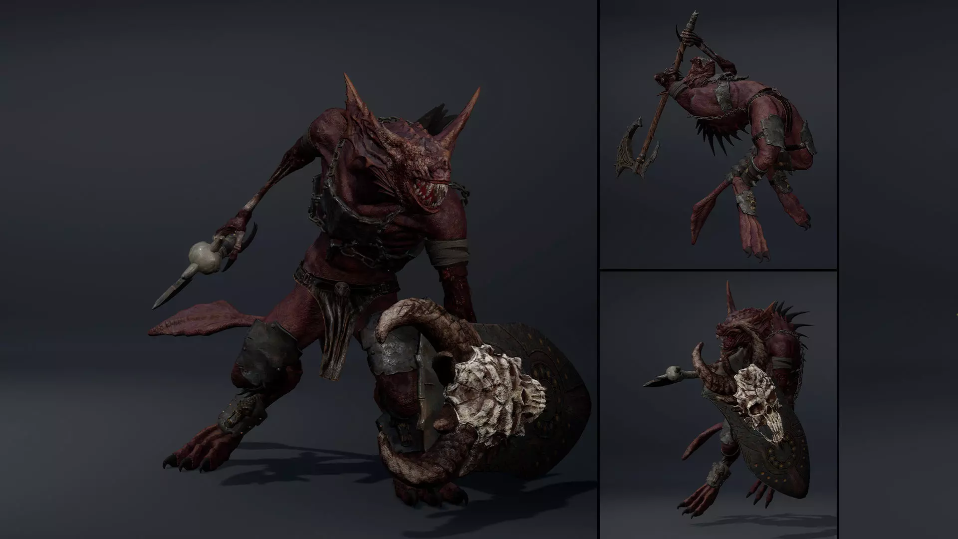 Ember Brutal Damaged Low-poly 3D model