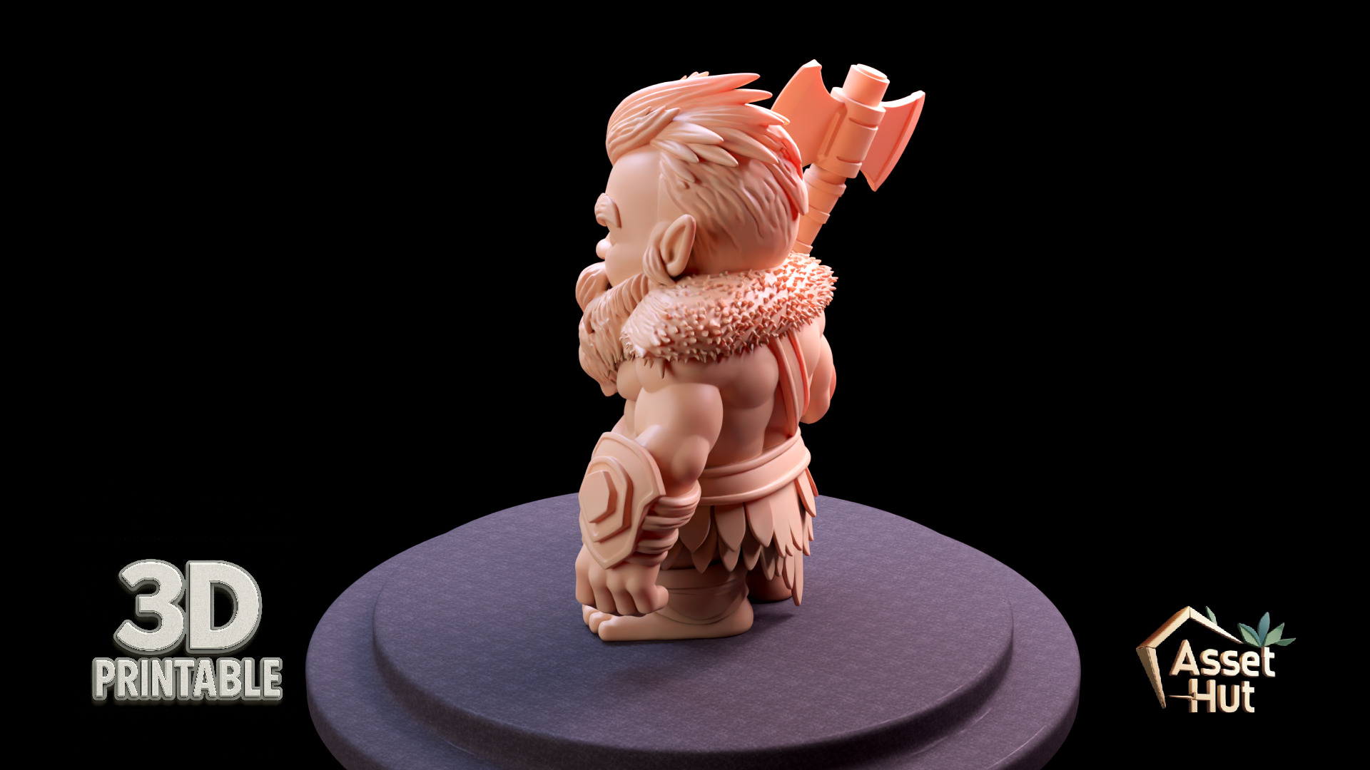 Barbarian Dwarf Warrior 3D print model_13