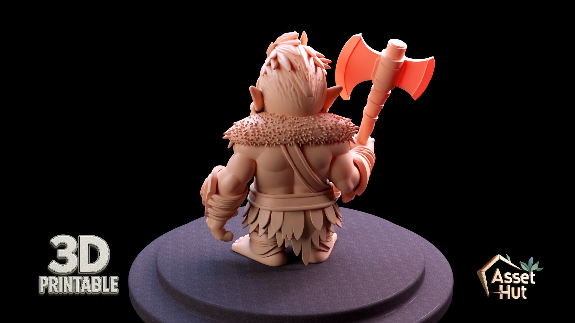 Barbarian Dwarf Warrior 3D print model_11