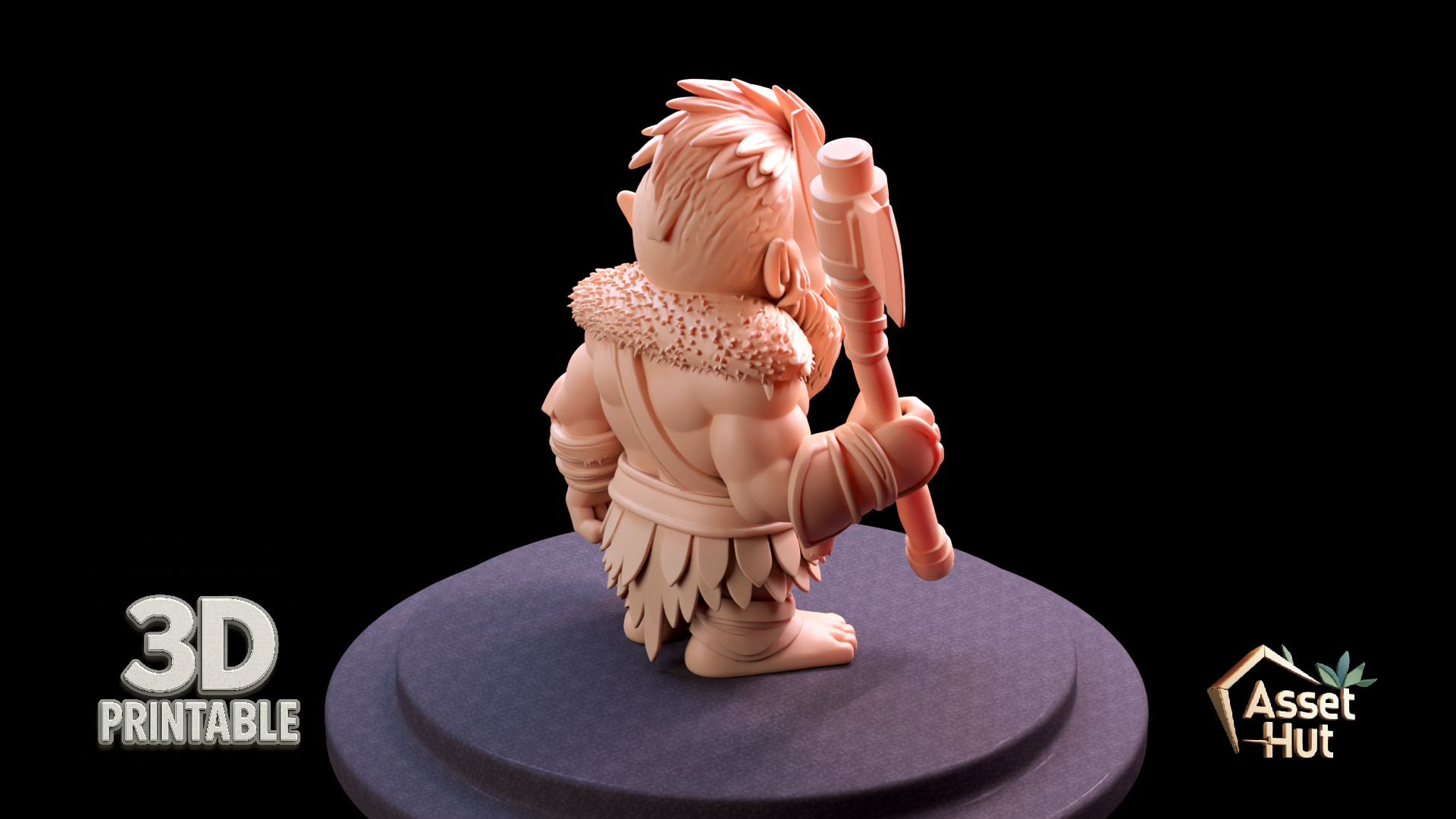 Barbarian Dwarf Warrior 3D print model_8