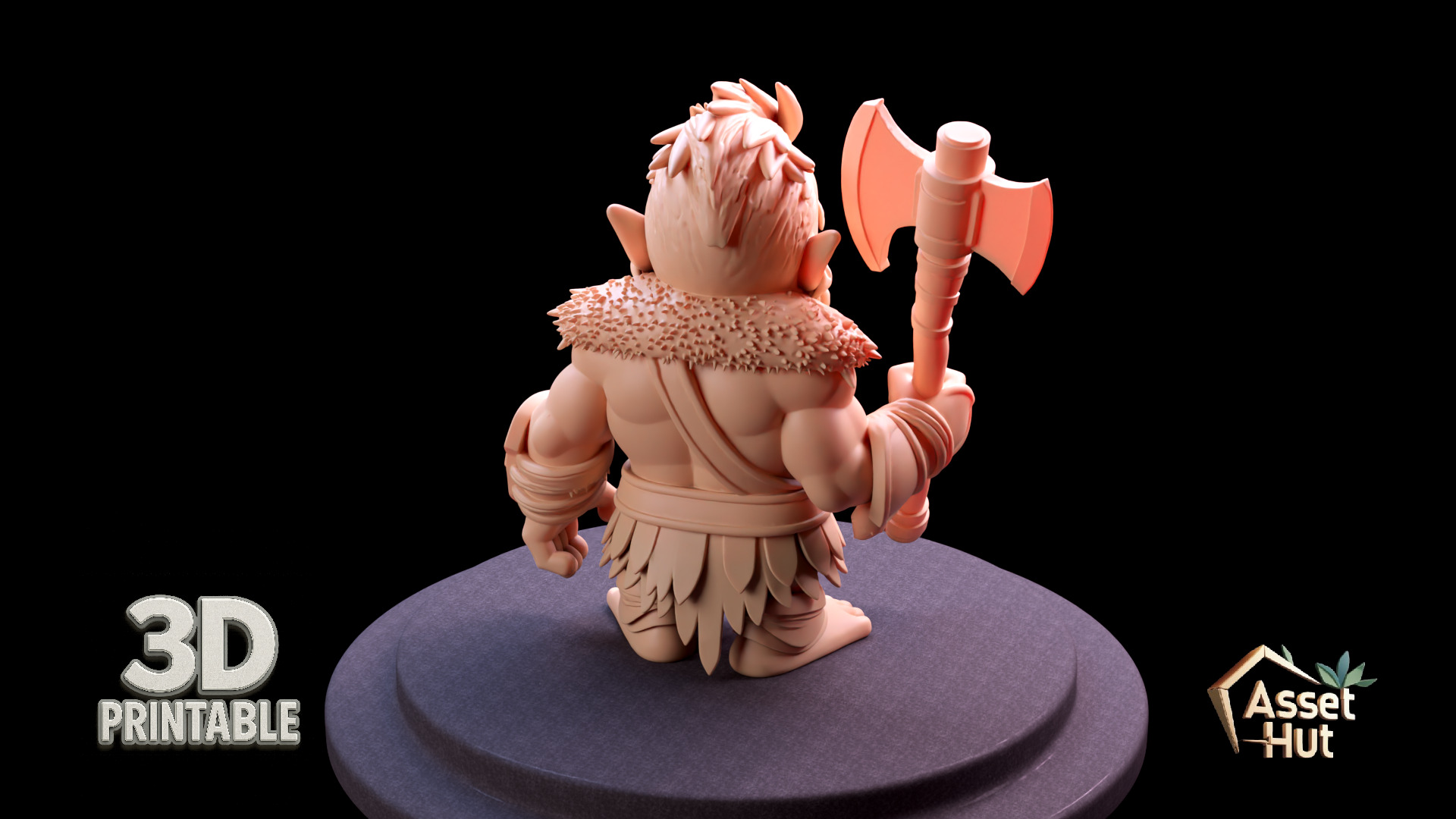 Barbarian Dwarf Warrior 3D print model_10