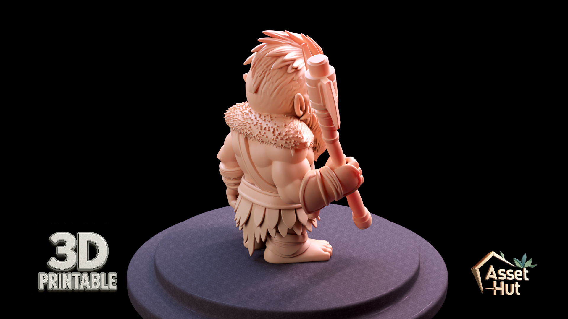 Barbarian Dwarf Warrior 3D print model_7