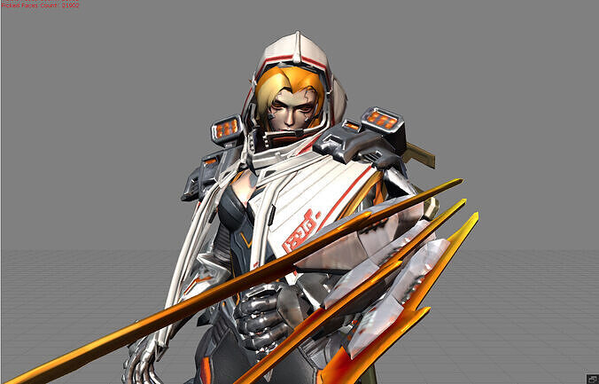 Natalia Warrioress Paragon Low-poly 3D model