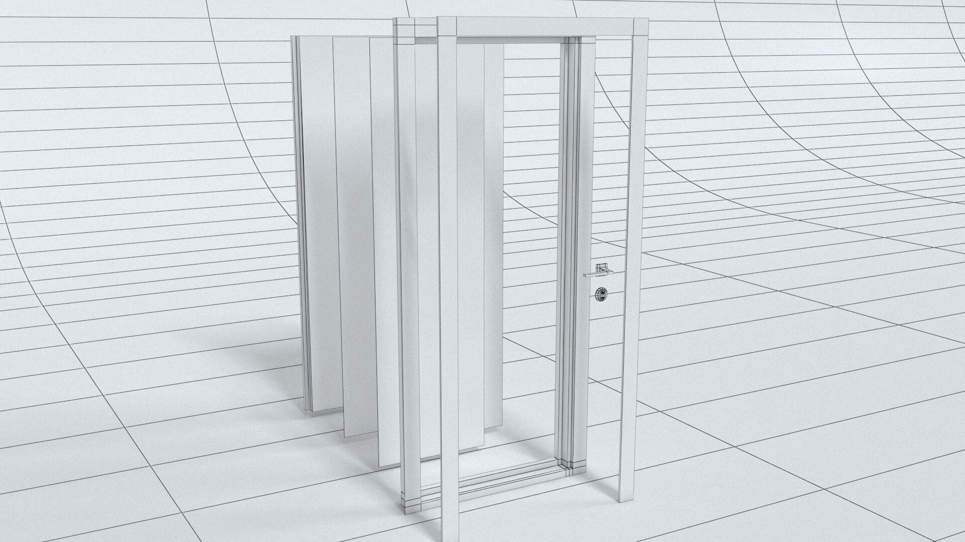 laos Front Door Low-poly 3D model_11