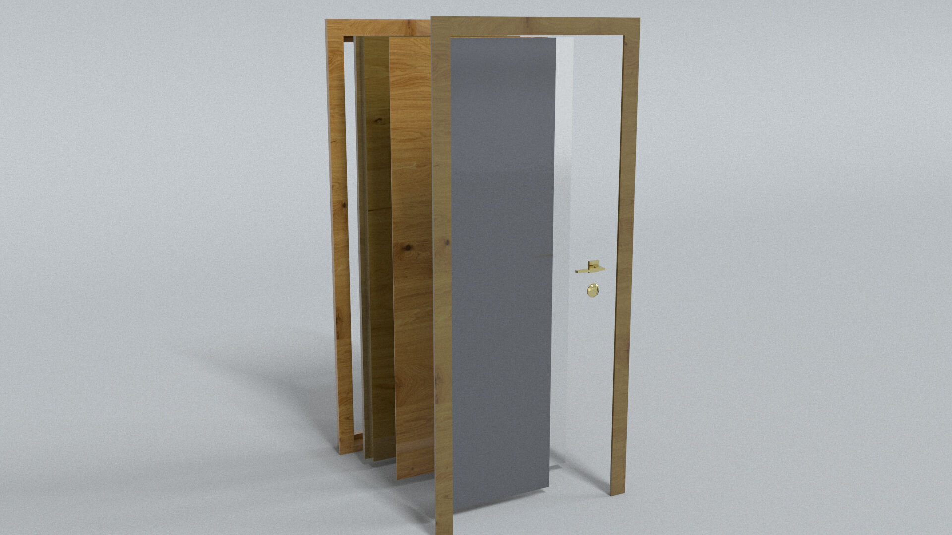 laos Front Door Low-poly 3D model_5