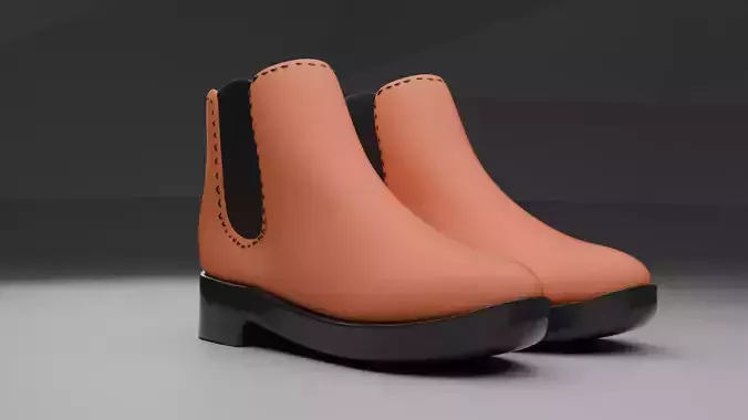 Orange Ankle Boots