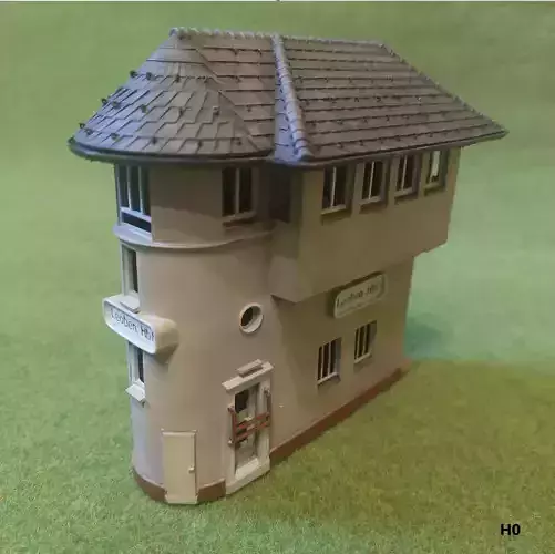 H0 scale Austrian signal box Leoben Hbf stellwerk1 - resin 3D print model