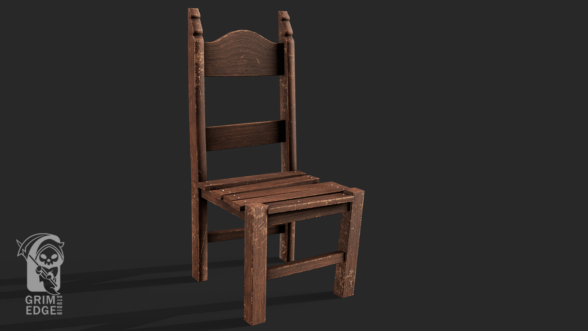 Chair Free low-poly 3D model_2