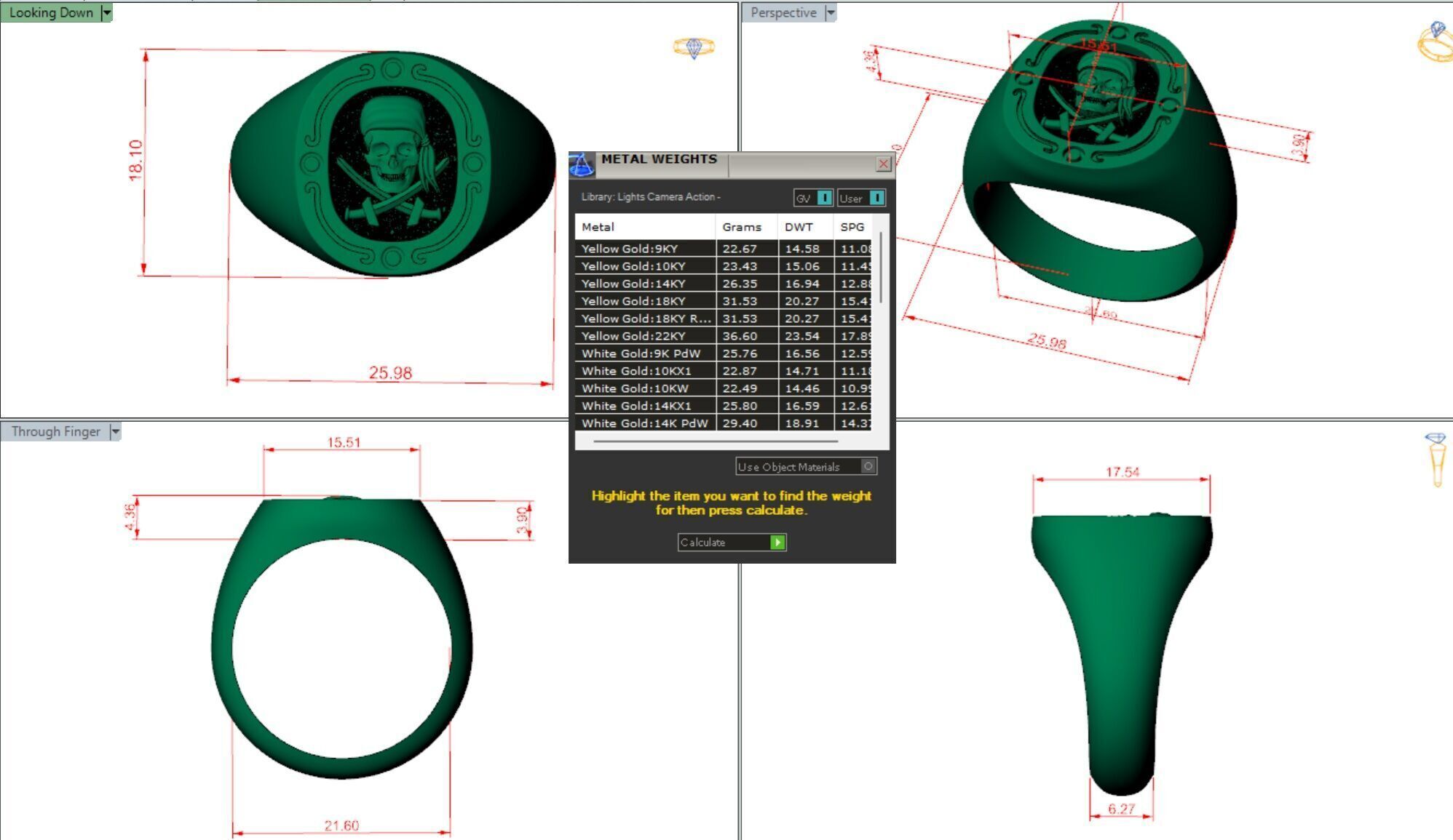 Jolly Roger skull pirate ring 3D print model_4