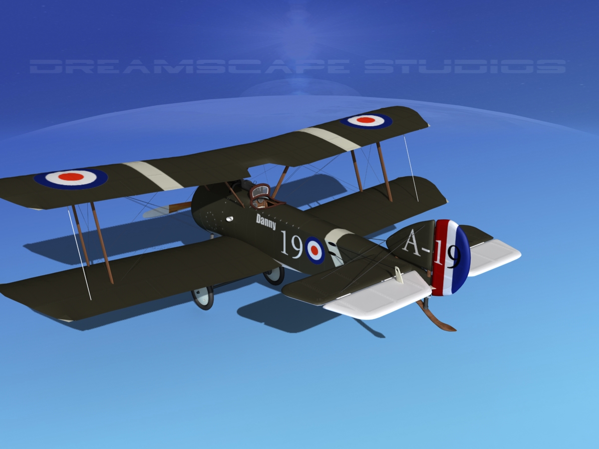Sopwith Pup Fighter 3D model_6