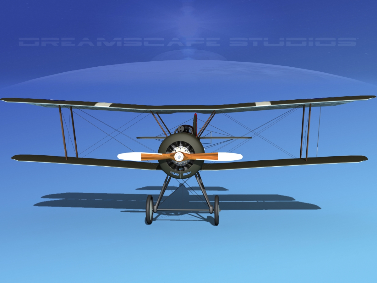 Sopwith Pup Fighter 3D model_9
